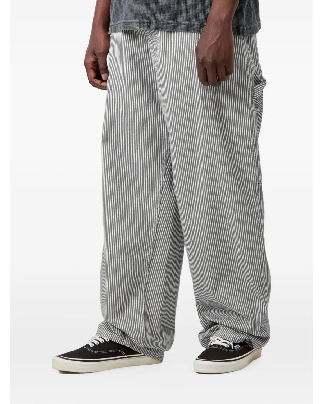 Carhartt Gray Mercer Stripe Single Knee Trousers for men