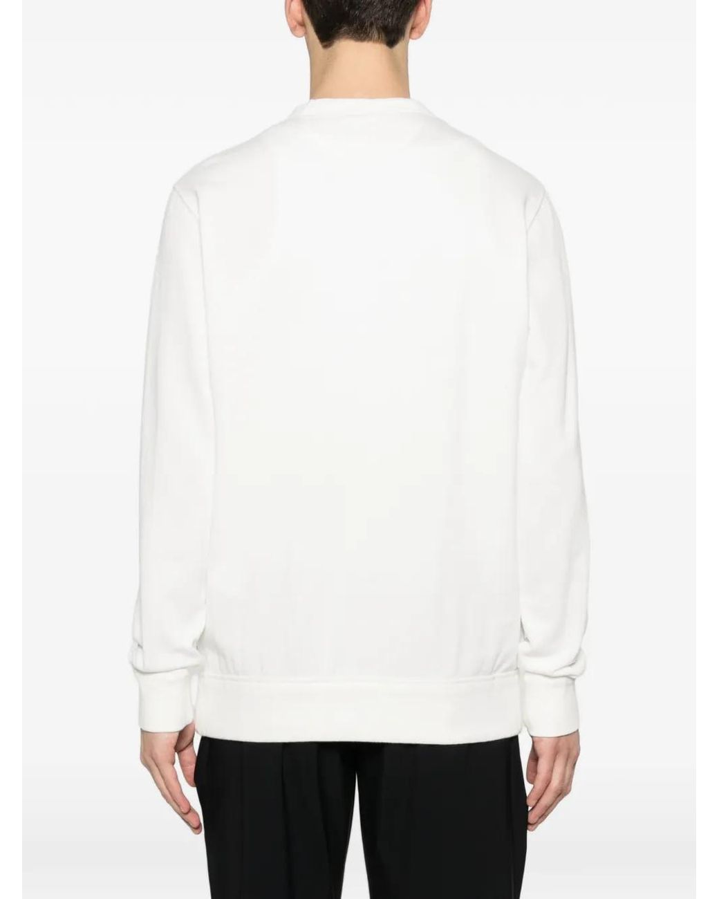 Eleventy White Logo-Detail Sweatshirt for men