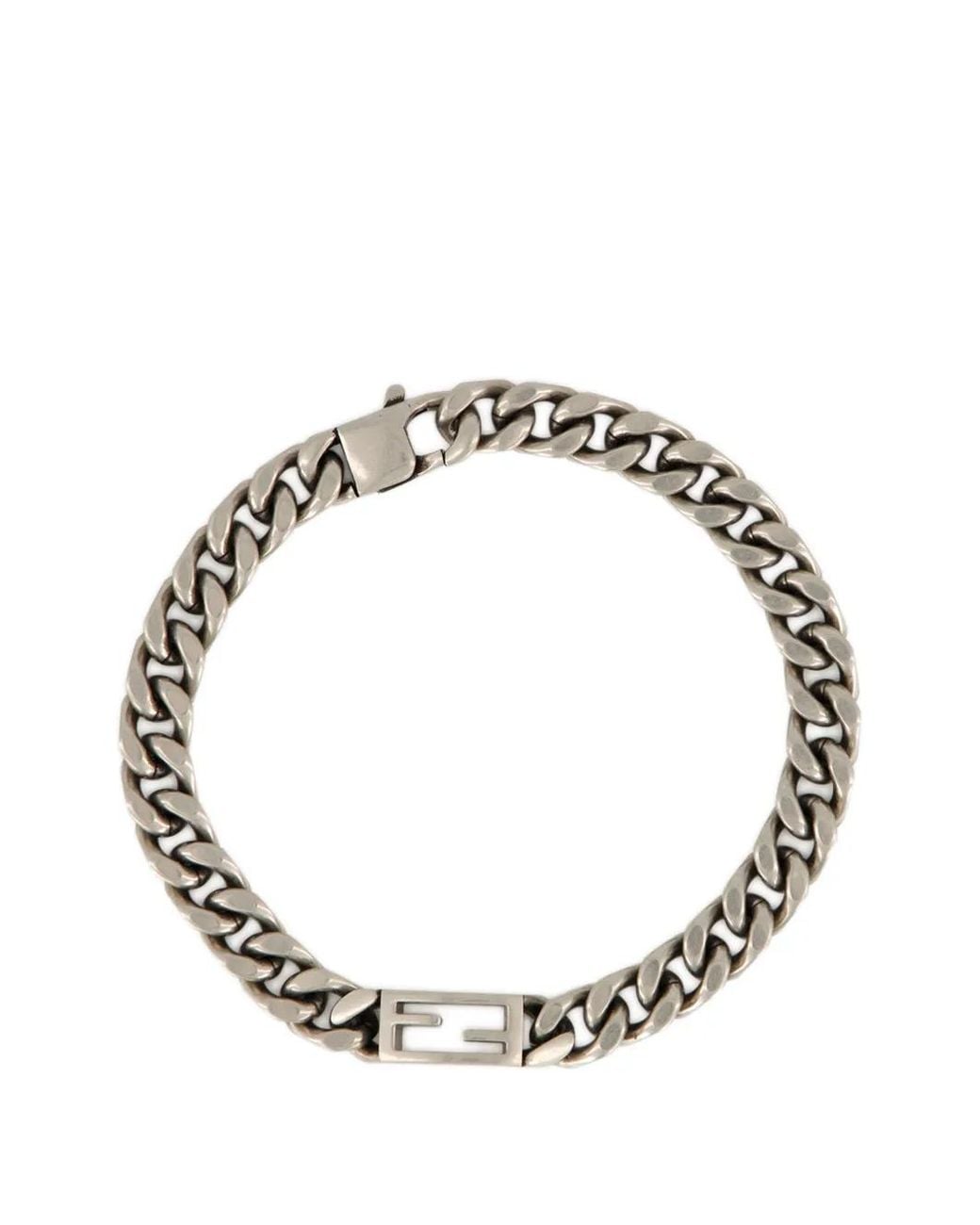 Fendi Metallic Tube Chain Bracelet for men