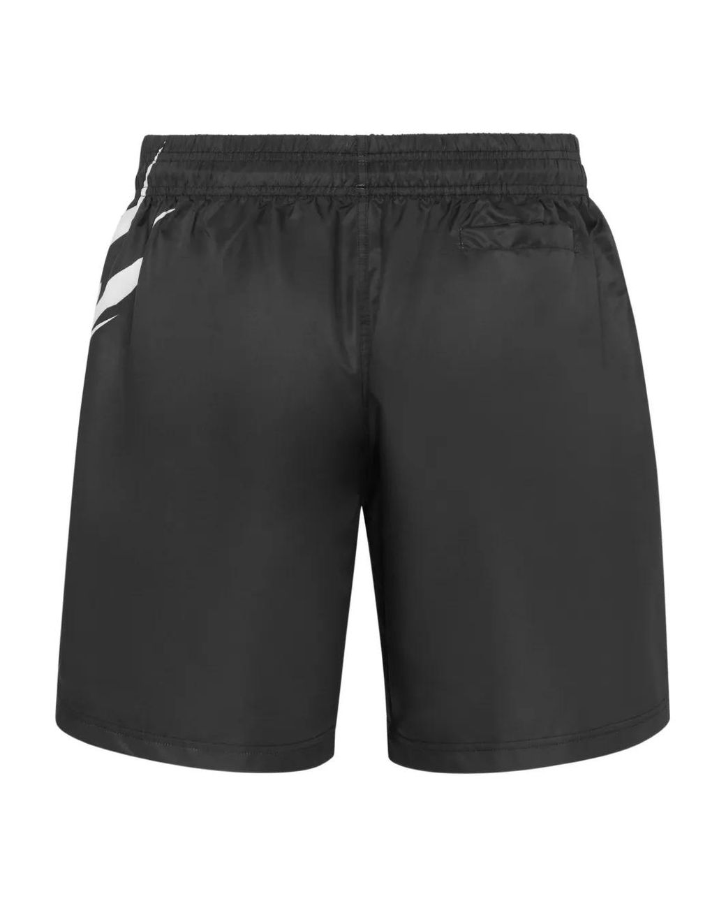 Philipp Plein Black Short De Bain À Logo for men
