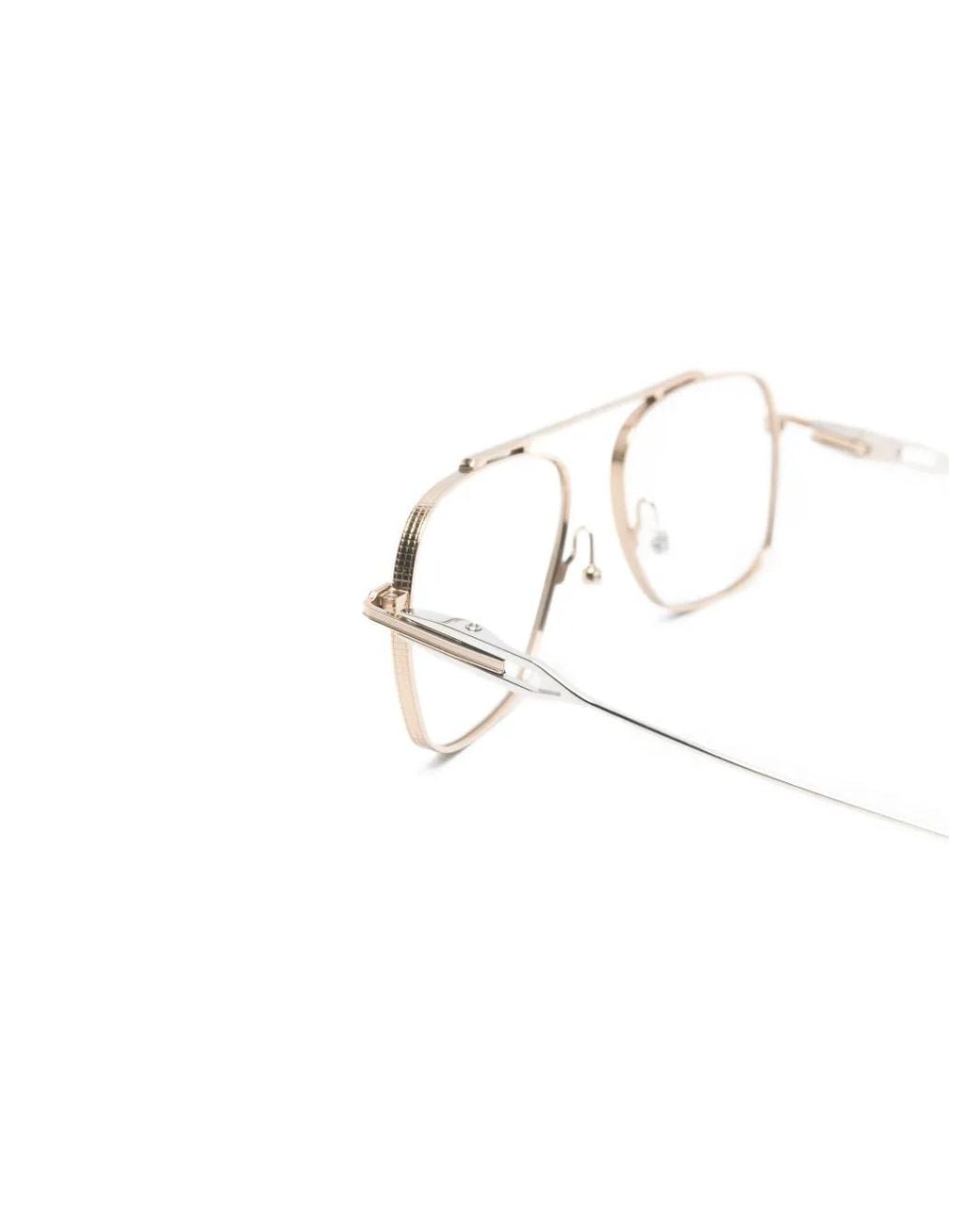 Dita Eyewear White Pilot-Frame Glasses