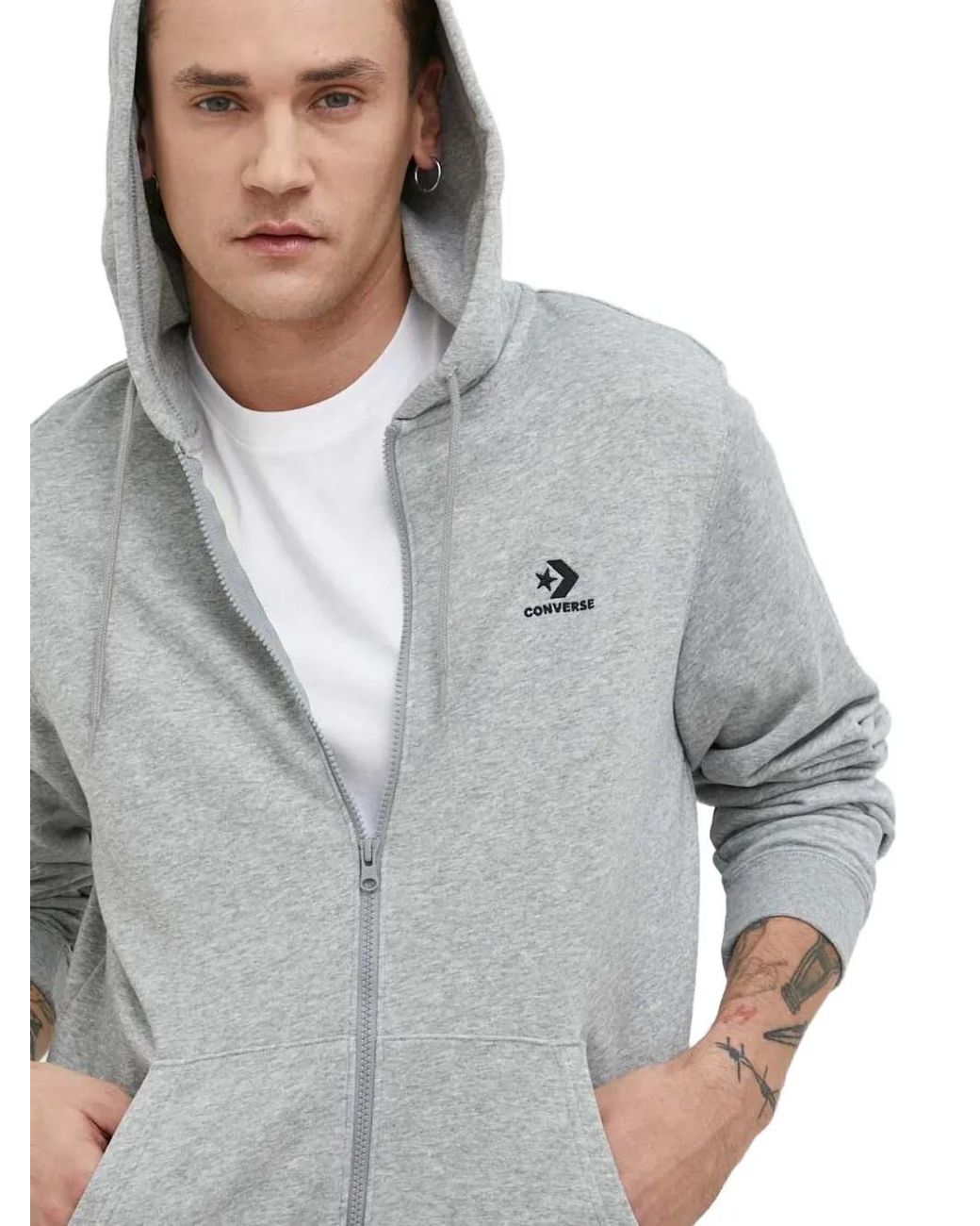 Converse Gray Zip-Up Hoodie
