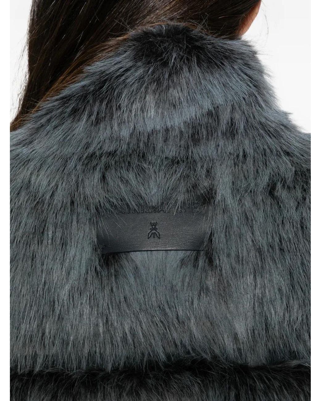 Patrizia Pepe Gray Faux-Fur Panelled Jacket