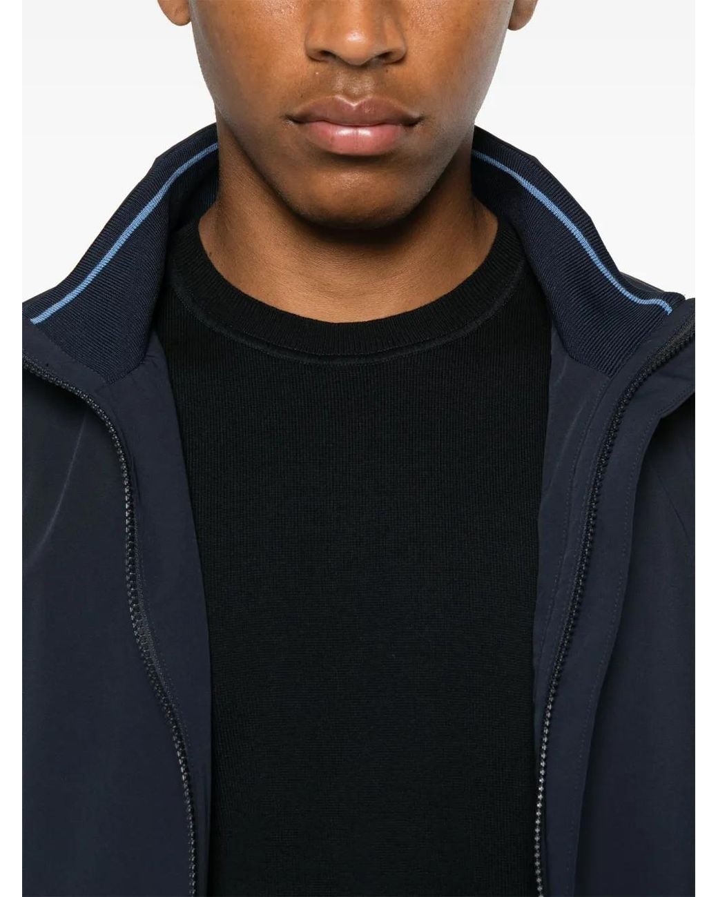 C P Company Black Sea Island Logo Sweater for men