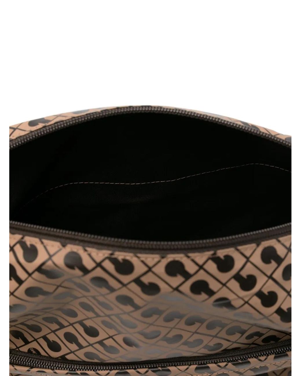Gherardini Brown Schultertasche Mit Monogramm-Print