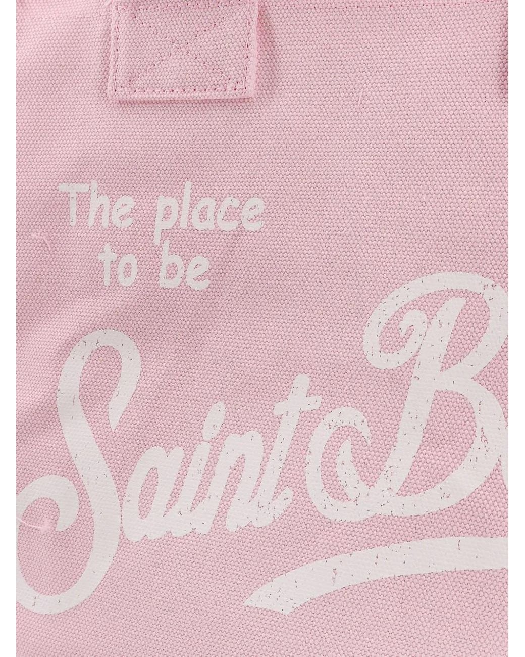 Mc2 Saint Barth Pink Vanity Fringed-Trim Tote Bag