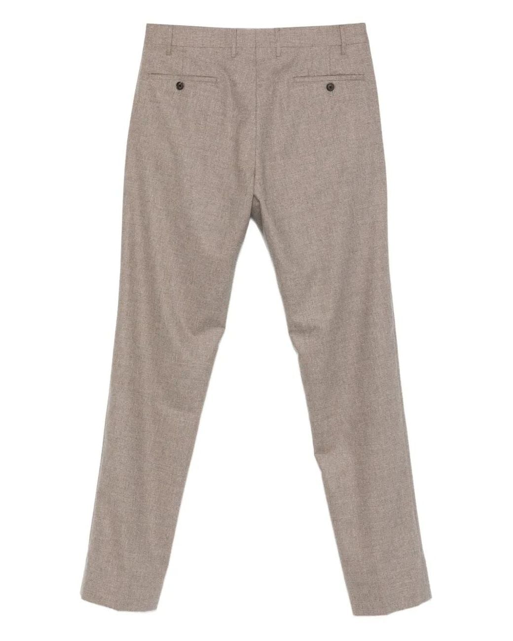 Corneliani Gray Buttoned-Pockets Pants for men