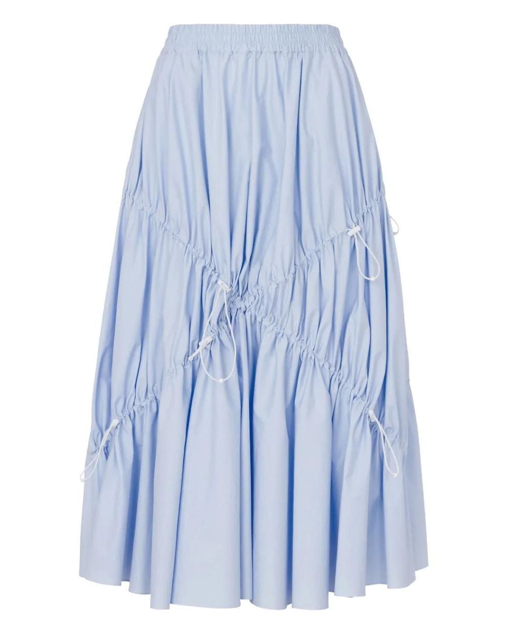 Moschino Gesmockte Rok Met Elastische Taille in het Blue