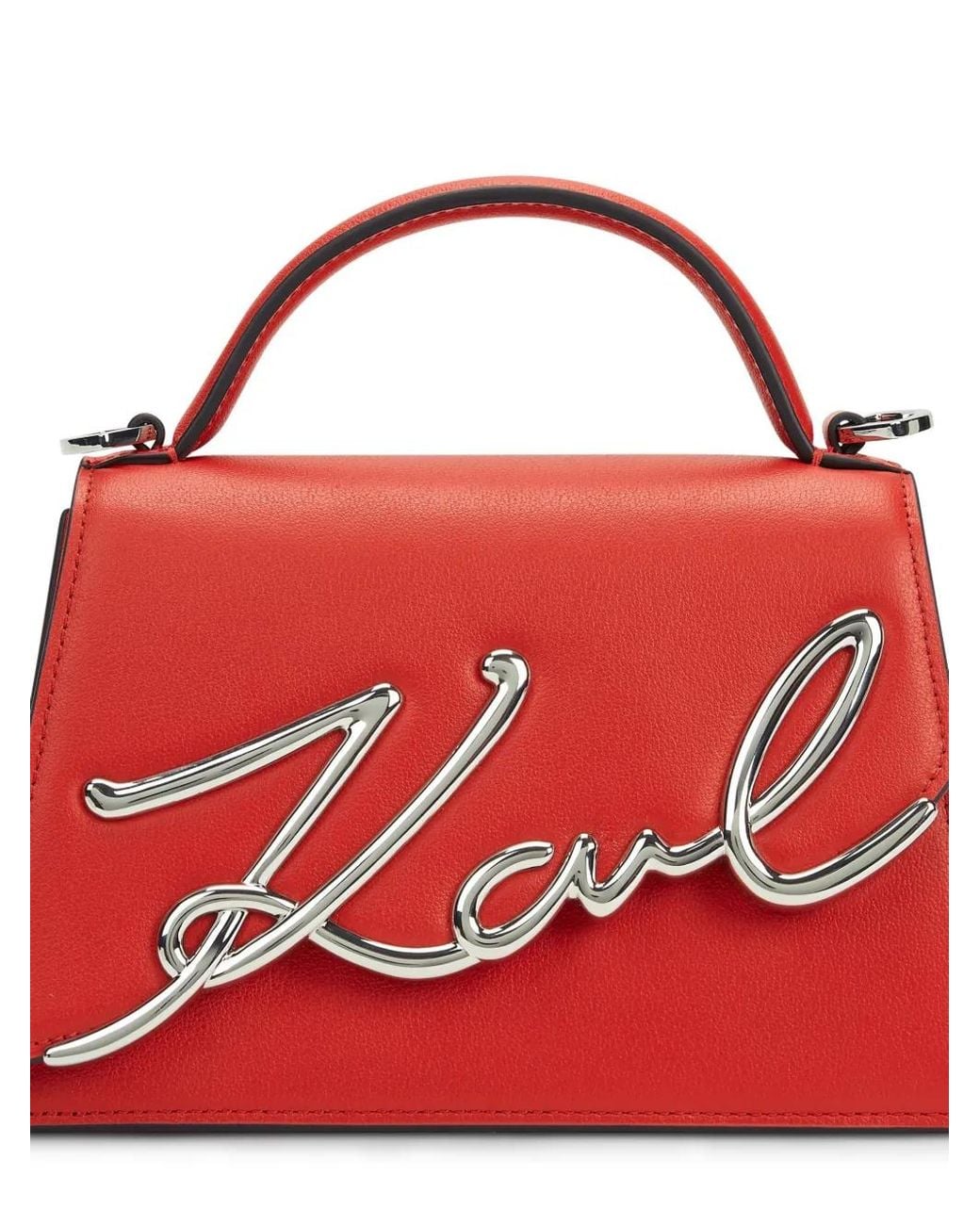 Karl Lagerfeld Red K/Signature Crossbody Bag