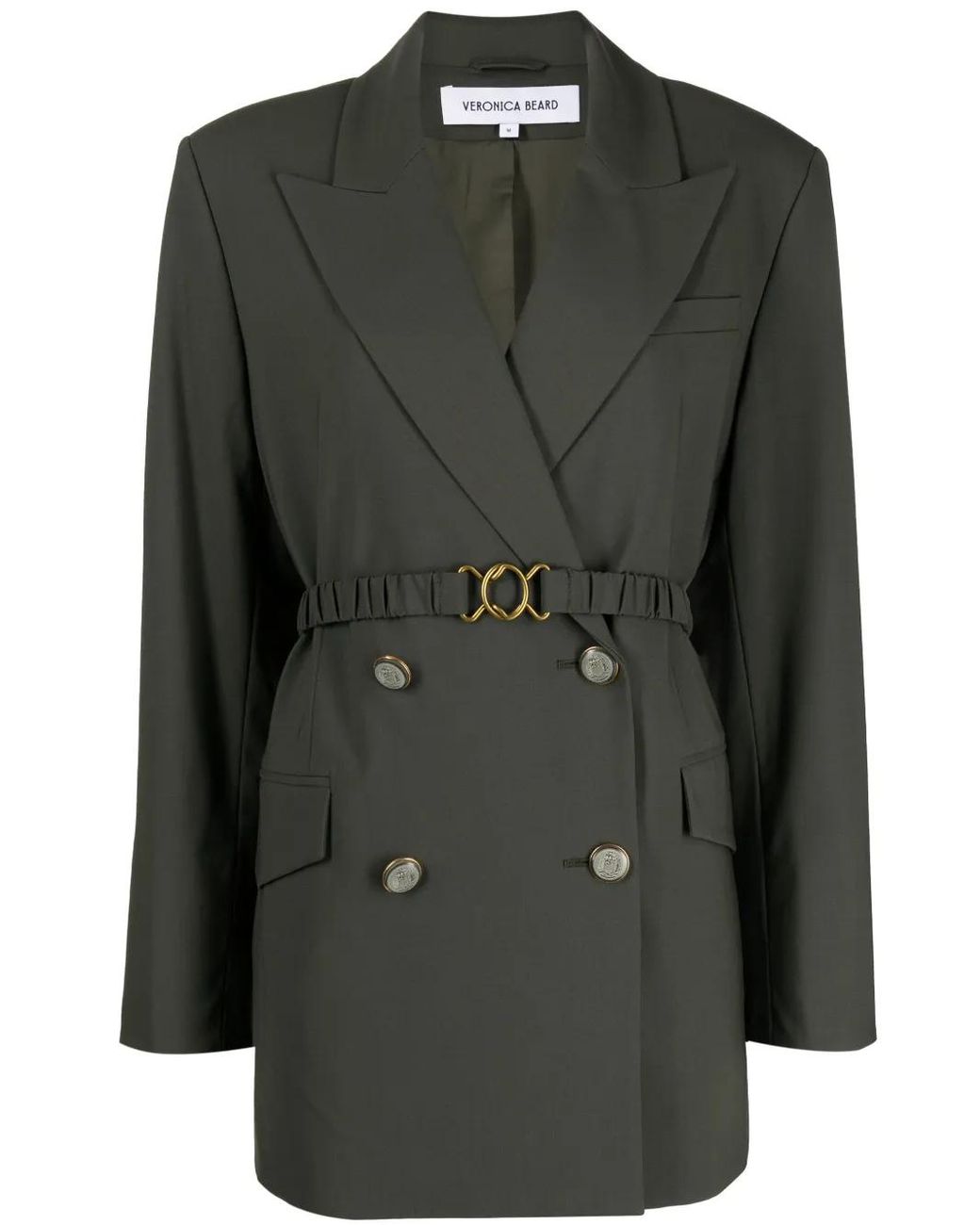 Veronica Beard Black Hutchinson Double-Breasted Trench Coat