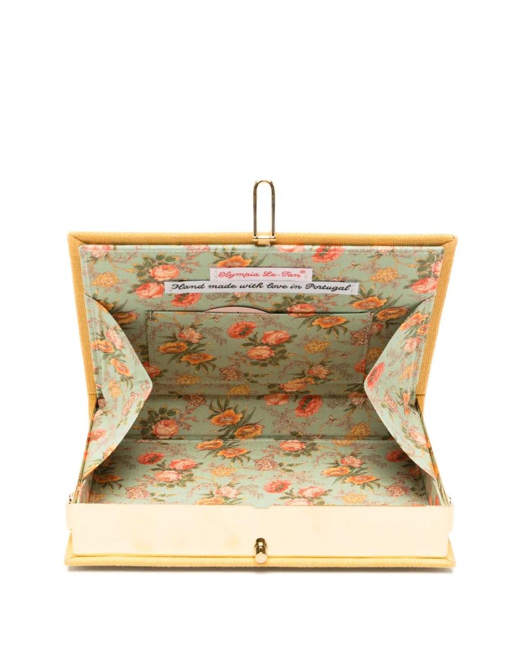 Olympia Le-Tan Orange Pochette Waffles Breakfast For Champions Brodée