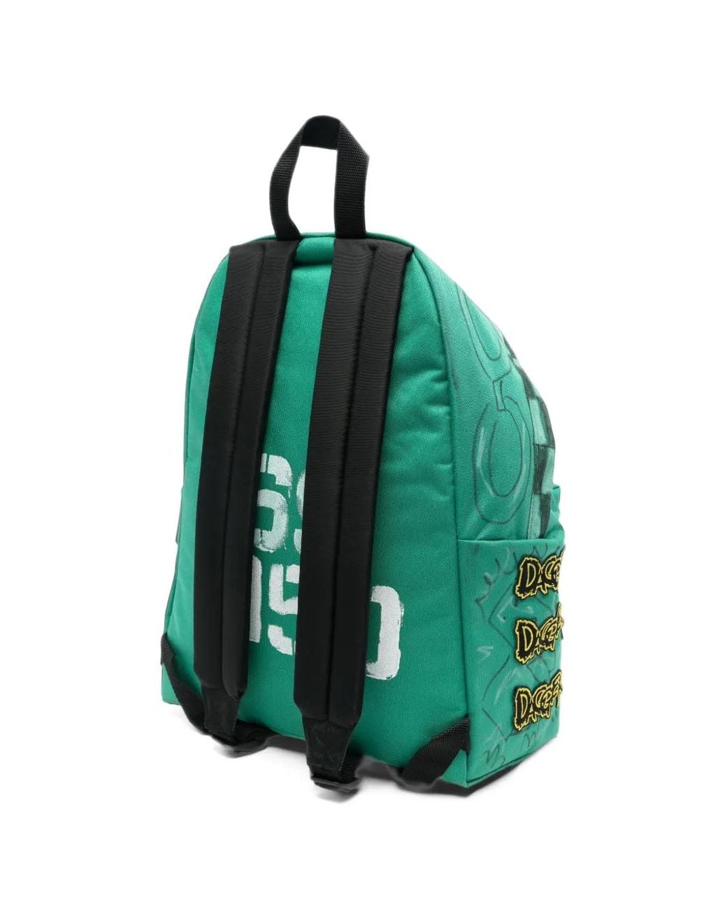 DAGGER Green Patch-Detail Graffiti-Print Backpack for men