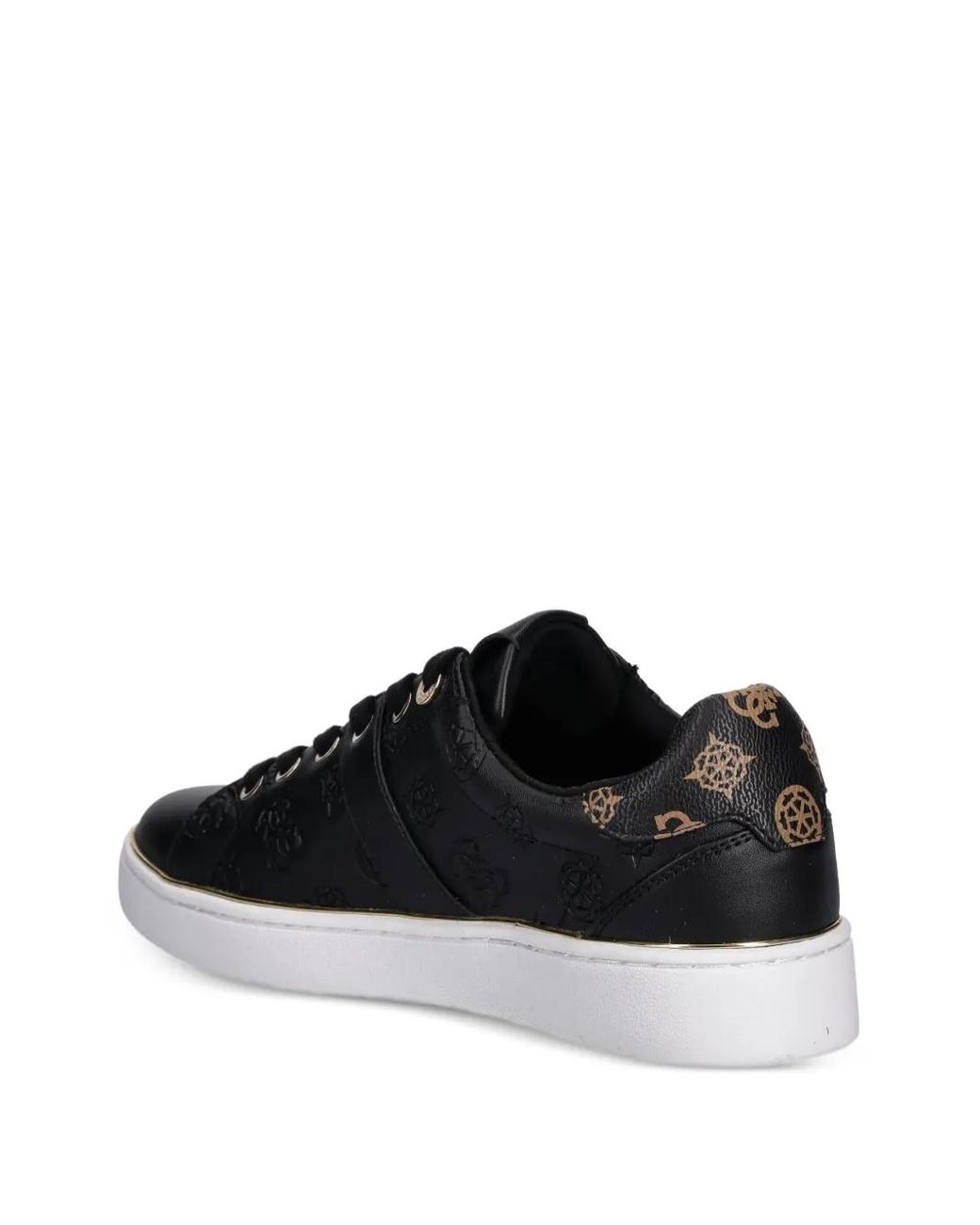 Guess Black Britz 4G Logo-Embossed Sneakers