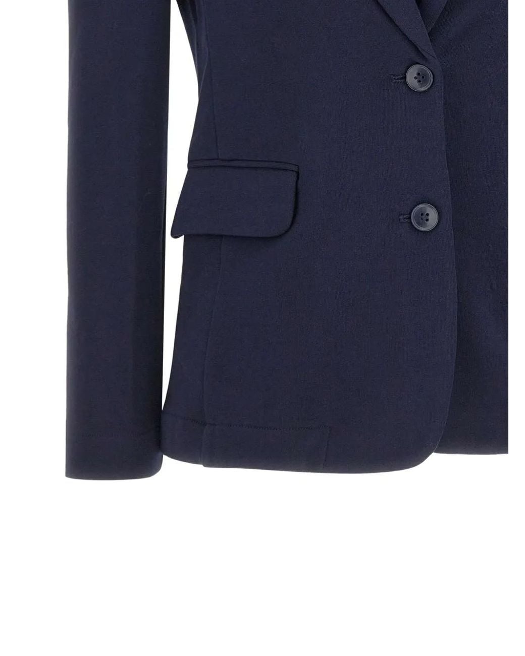 Sun 68 Blue Notched-Lapels Two-Button Blazer