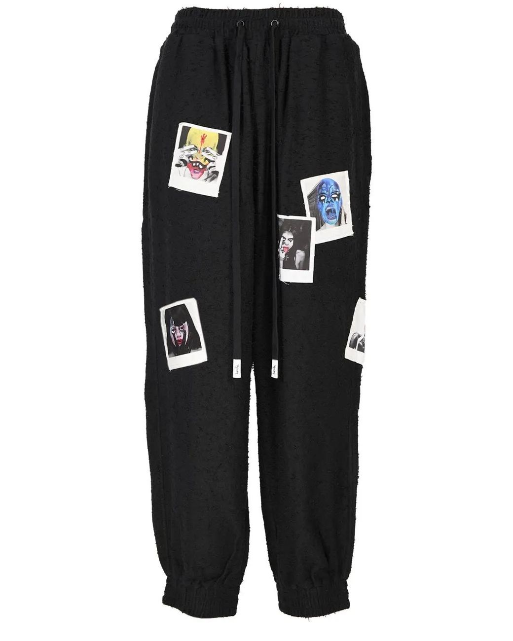 Haculla Black Polaroid Collection Track Pants for men