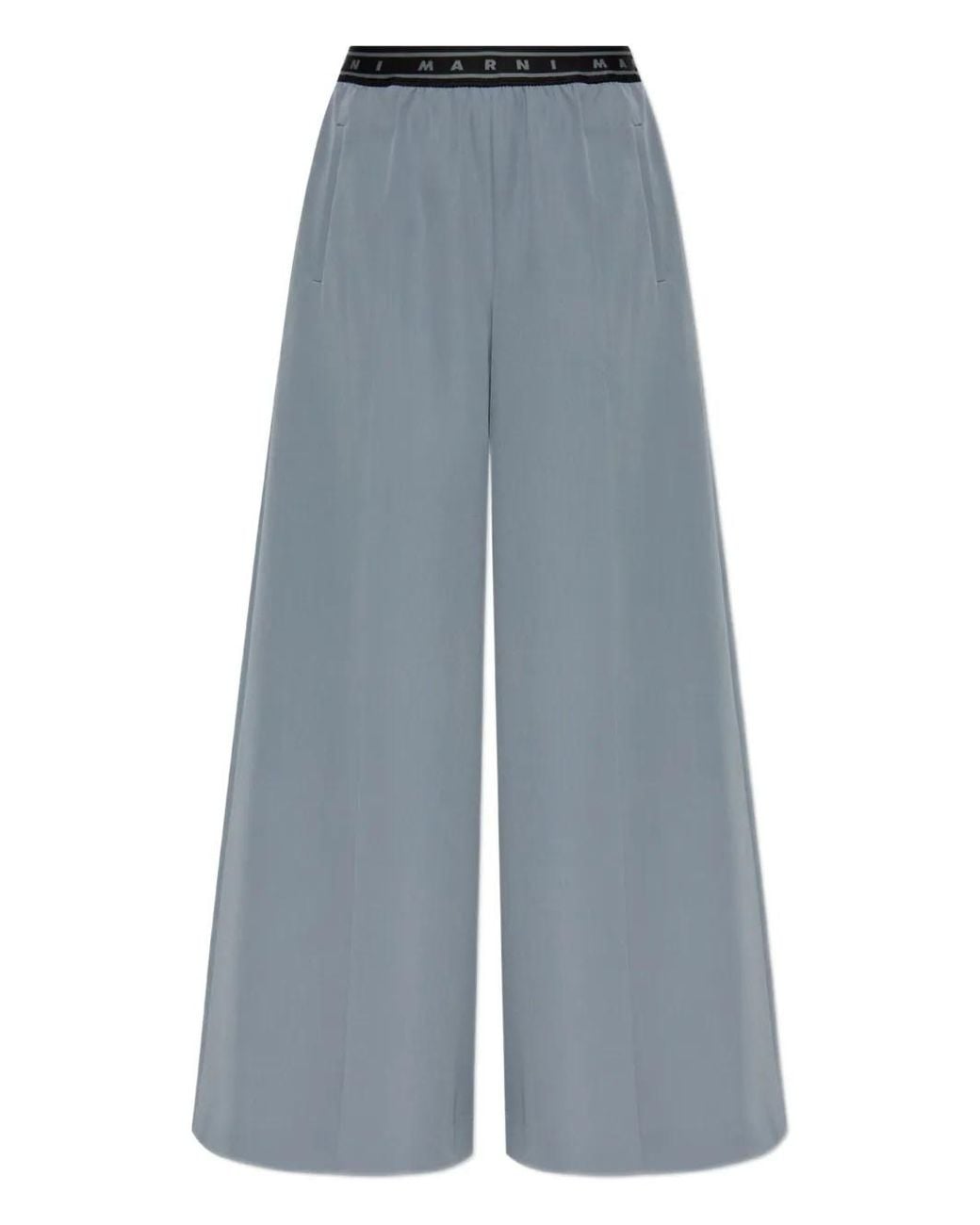 Marni Blue Logo-Band Trousers