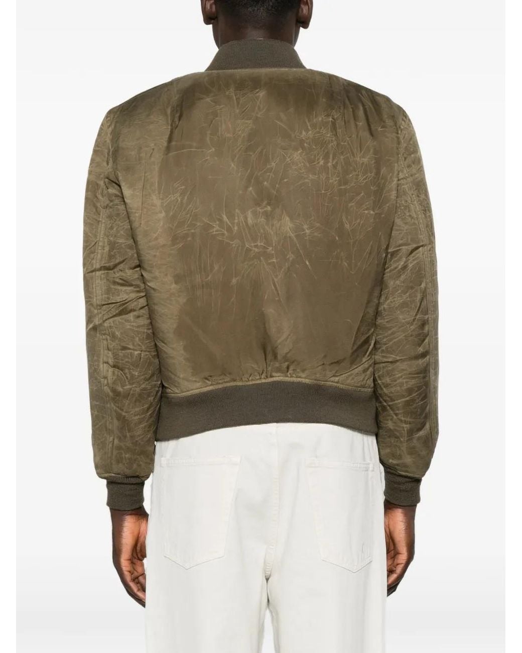 Our Legacy Brown Wax-Dipped Cupro Bomber Jacket for men