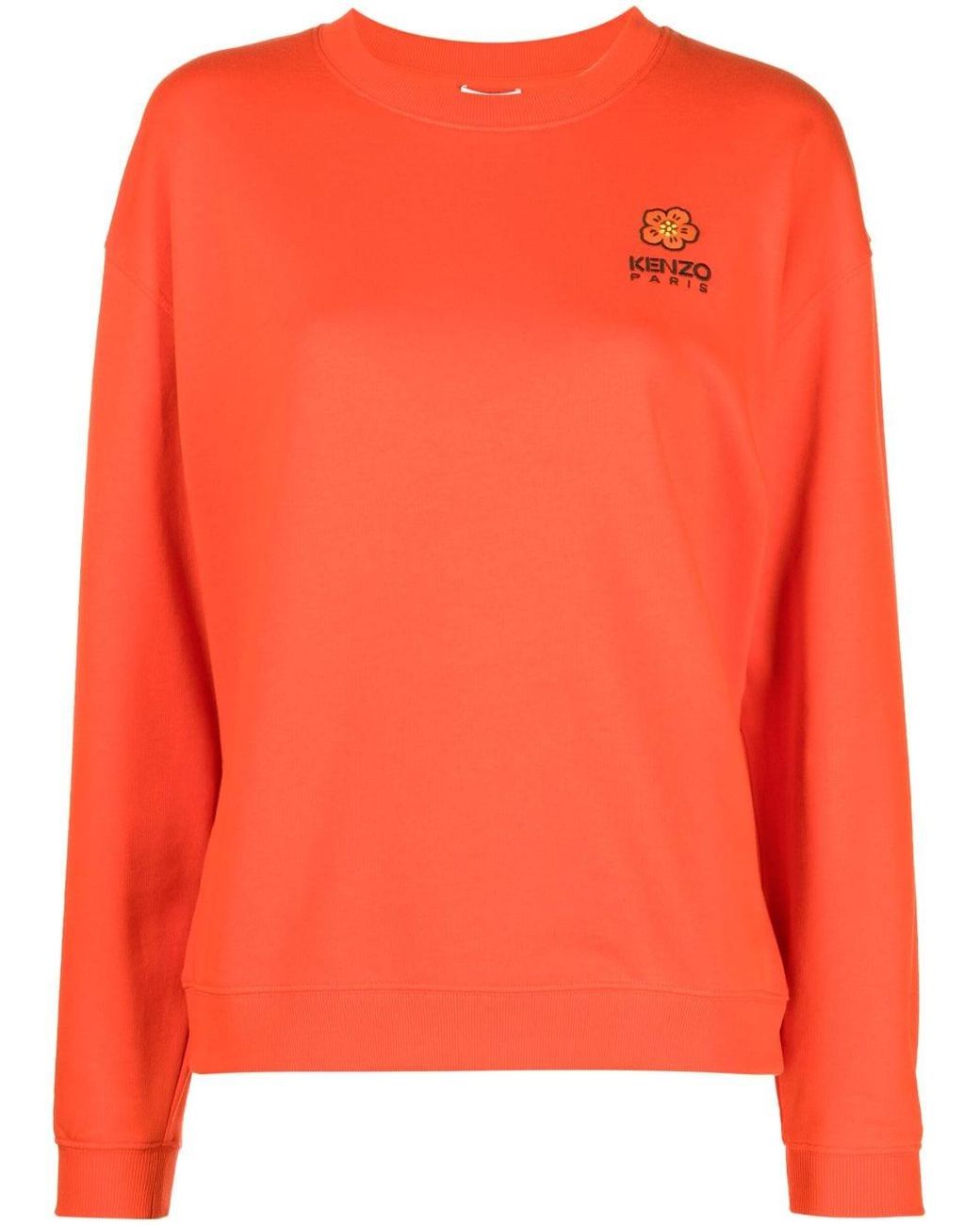 KENZO Boke Flower Cotton Sweatshirt in Orange | Lyst