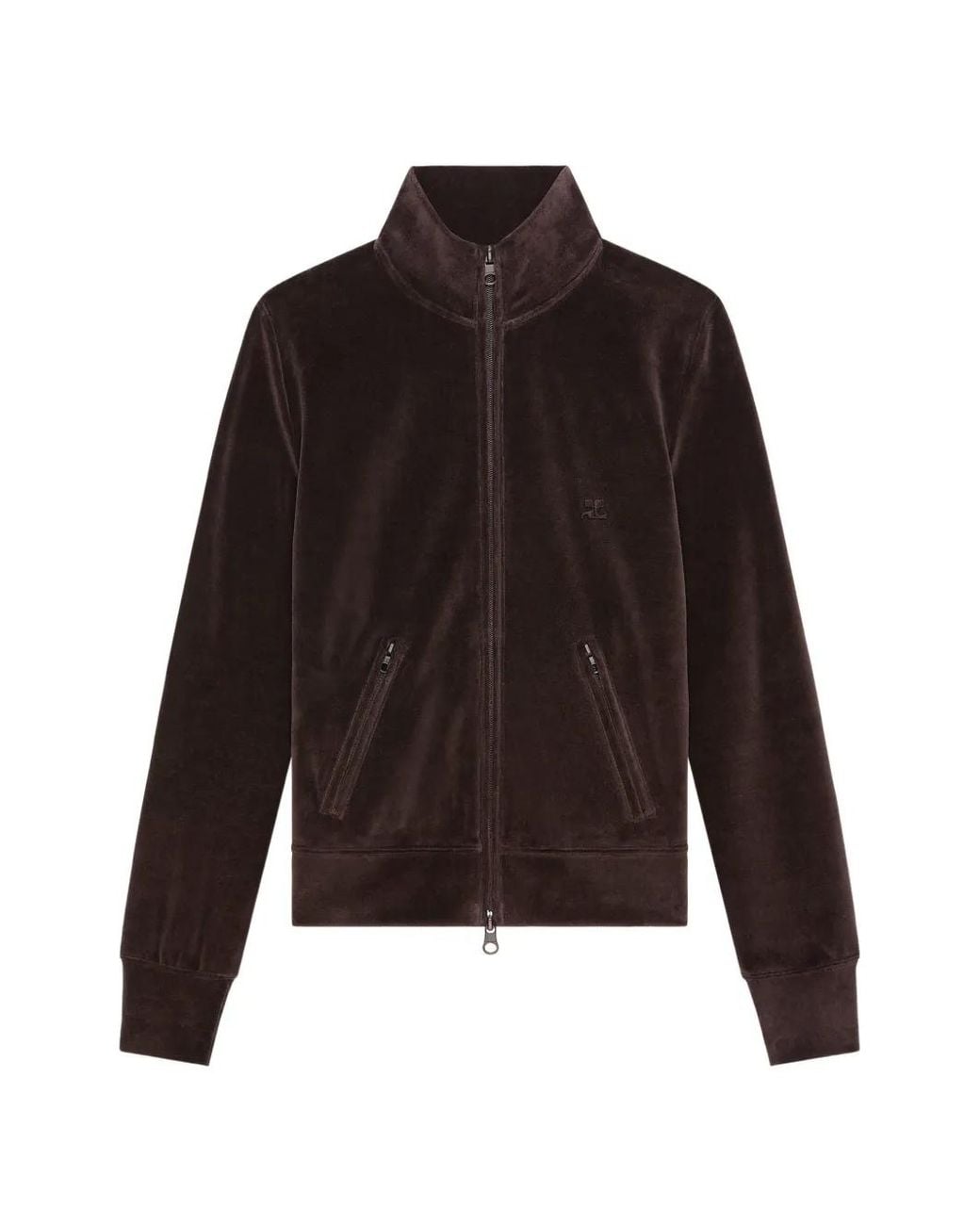 Courreges Black Velvet Tracksuit Jacket