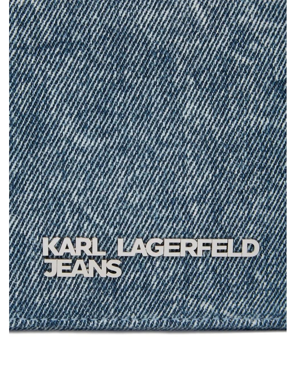 Karl Lagerfeld Blue Camera Bag Chain Crossbody Bag