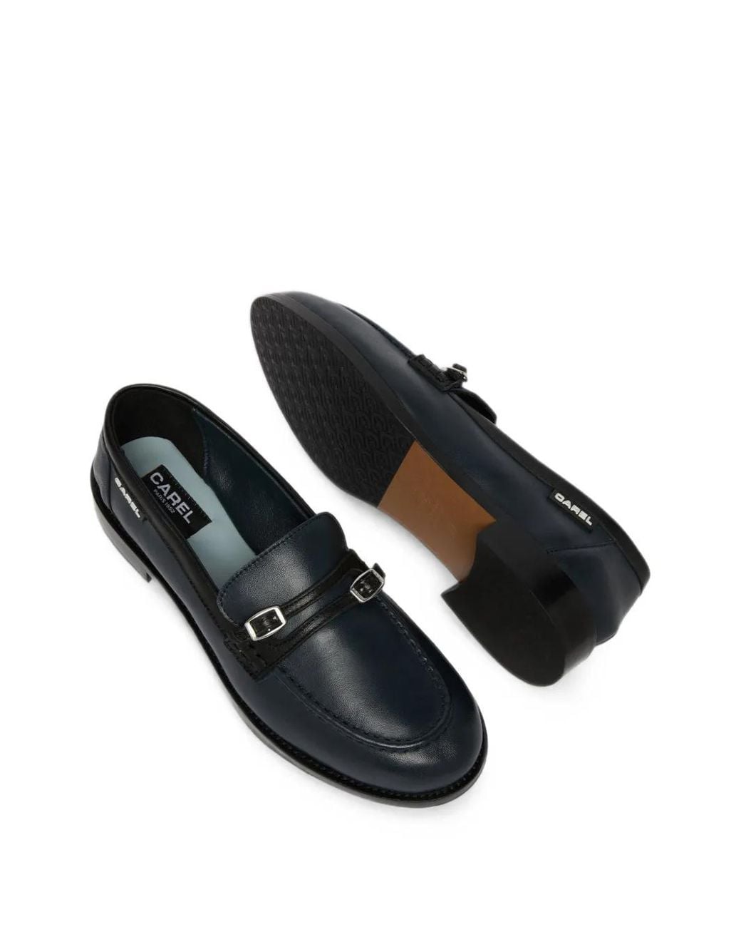 CAREL PARIS Blue Mocassins Gina À Boucle