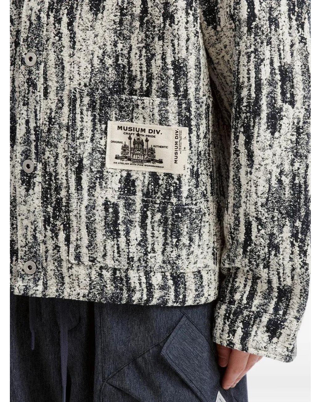 Musium Div. Gray Abstract-Print Jacket for men