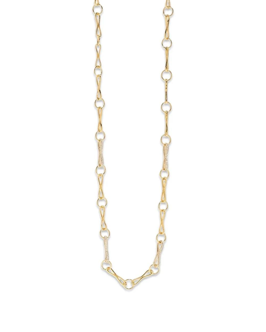 Azlee White Diamond Large Double Link Necklace