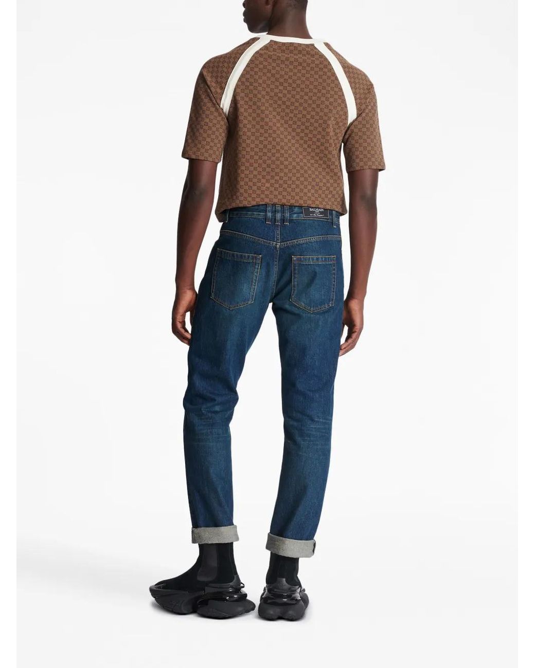 Balmain Blue Straight Fit Jeans for men