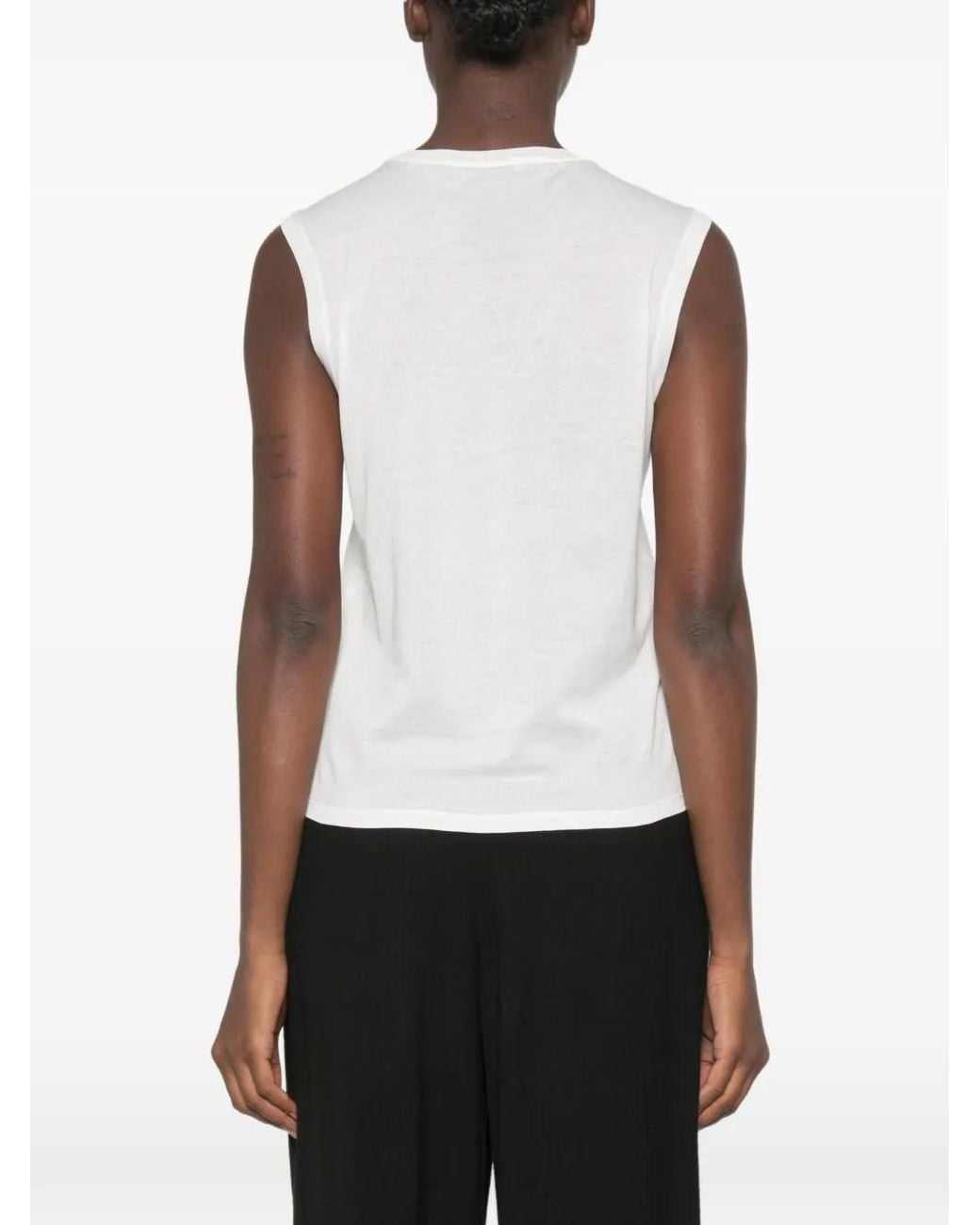Fendi White Jersey Top With Ti Amo Print