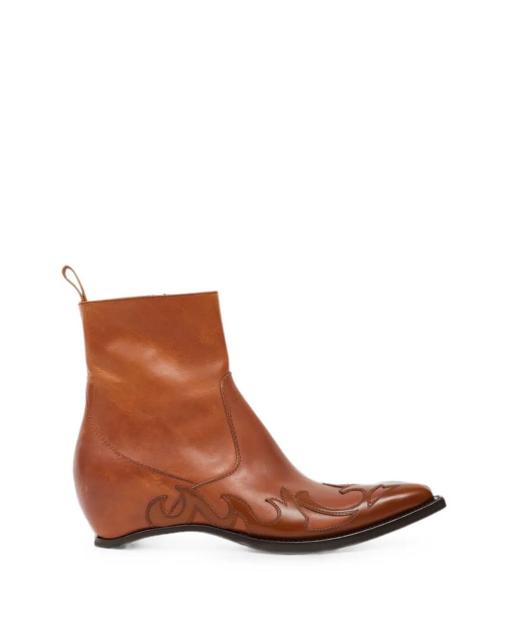 Maison Margiela Brown Heel-Less Western Ankle Boots for men