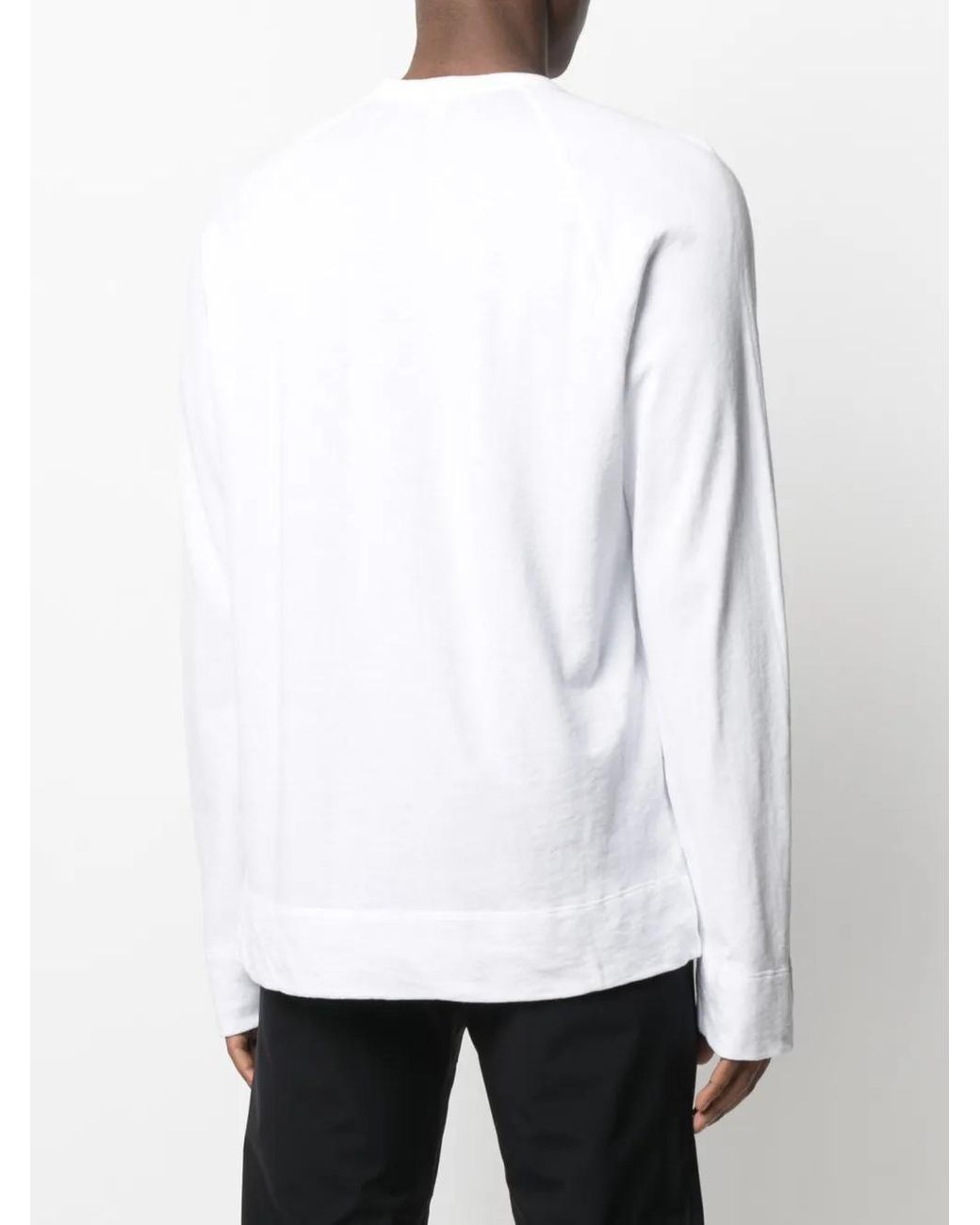 James Perse Fleece Sweater in het White voor heren