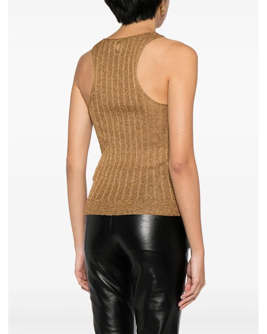 Tom Ford Natural Metallic Sleeveless Top