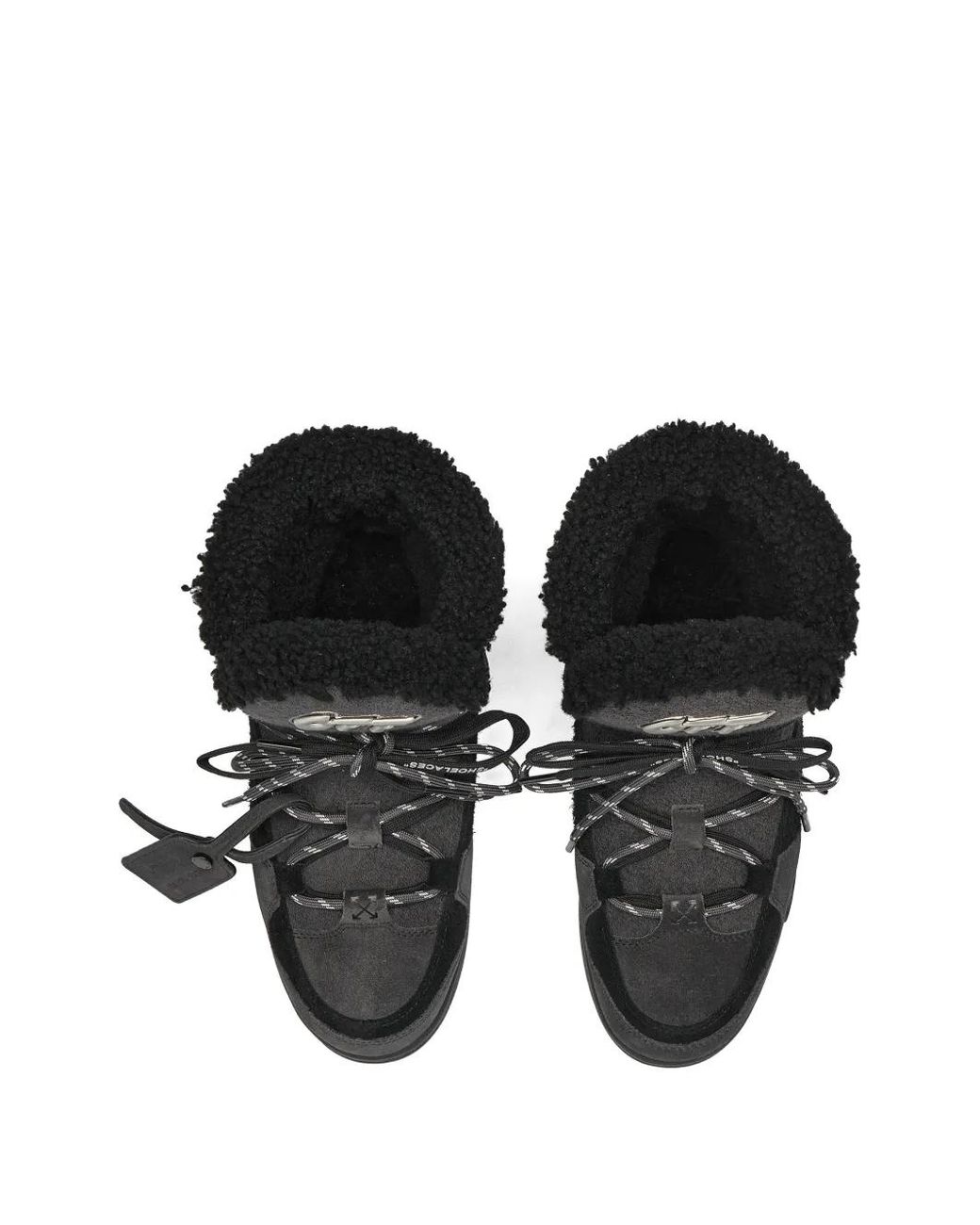 Off-White c/o Virgil Abloh Black Shearling Winter Boots