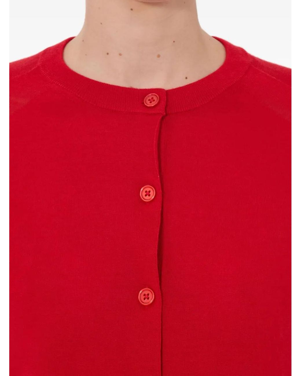 Loulou de Saison Red Kita Buttoned Cardigan