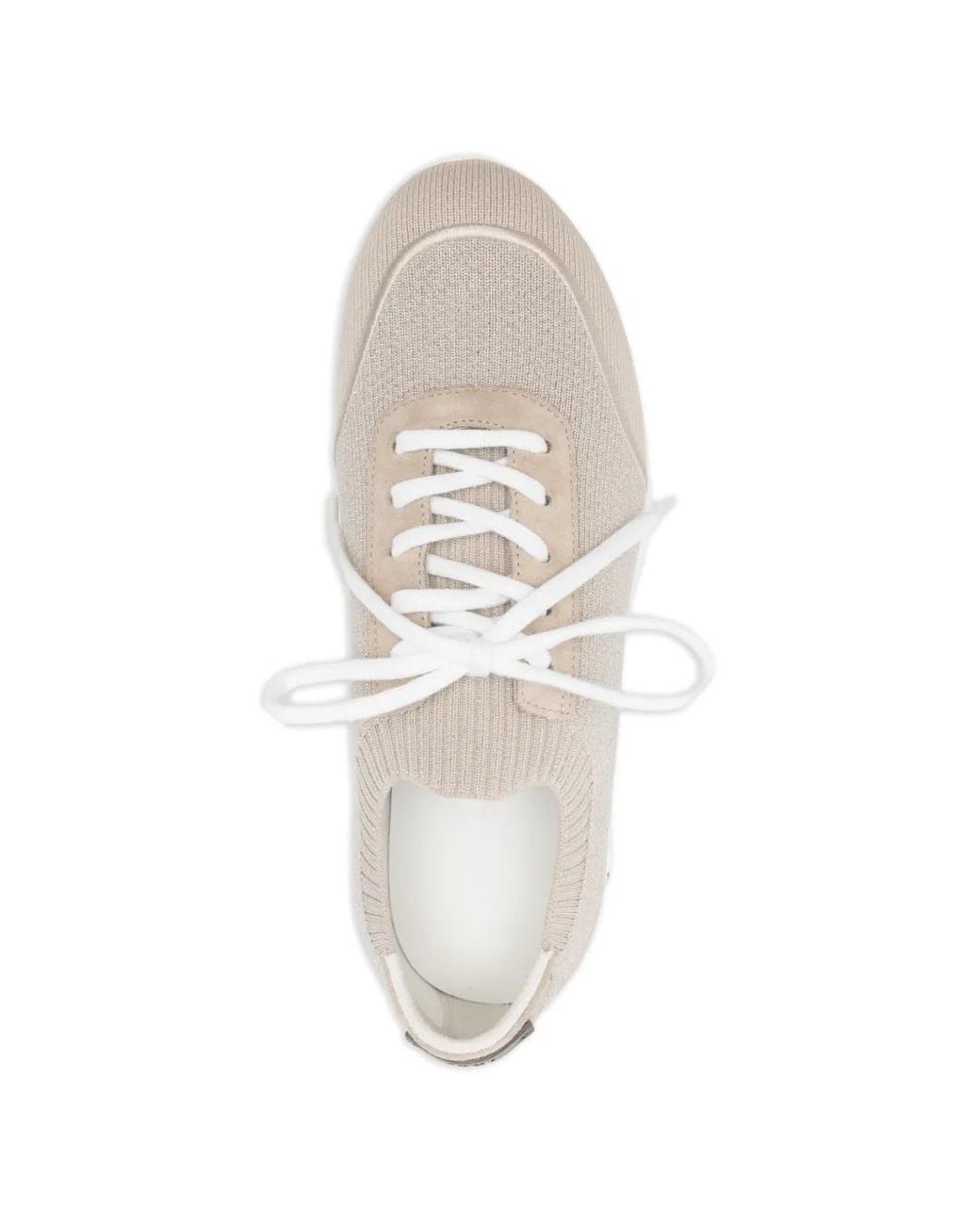 Peserico White Lace-Up Sneakers