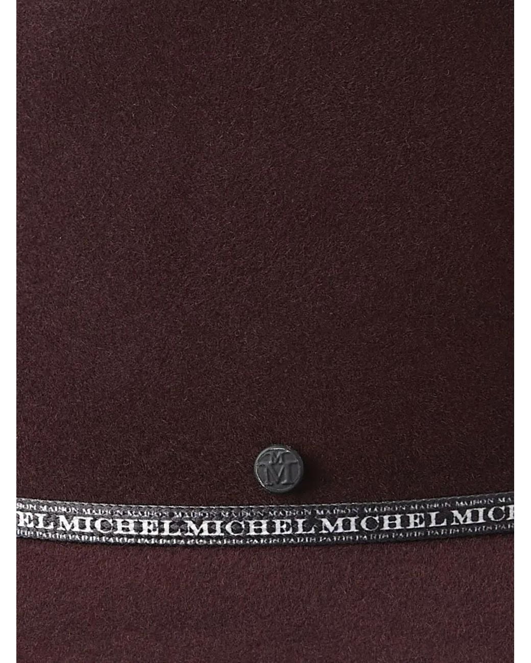 Maison Michel Andre Collapsible Fedora Hat in Red | Lyst