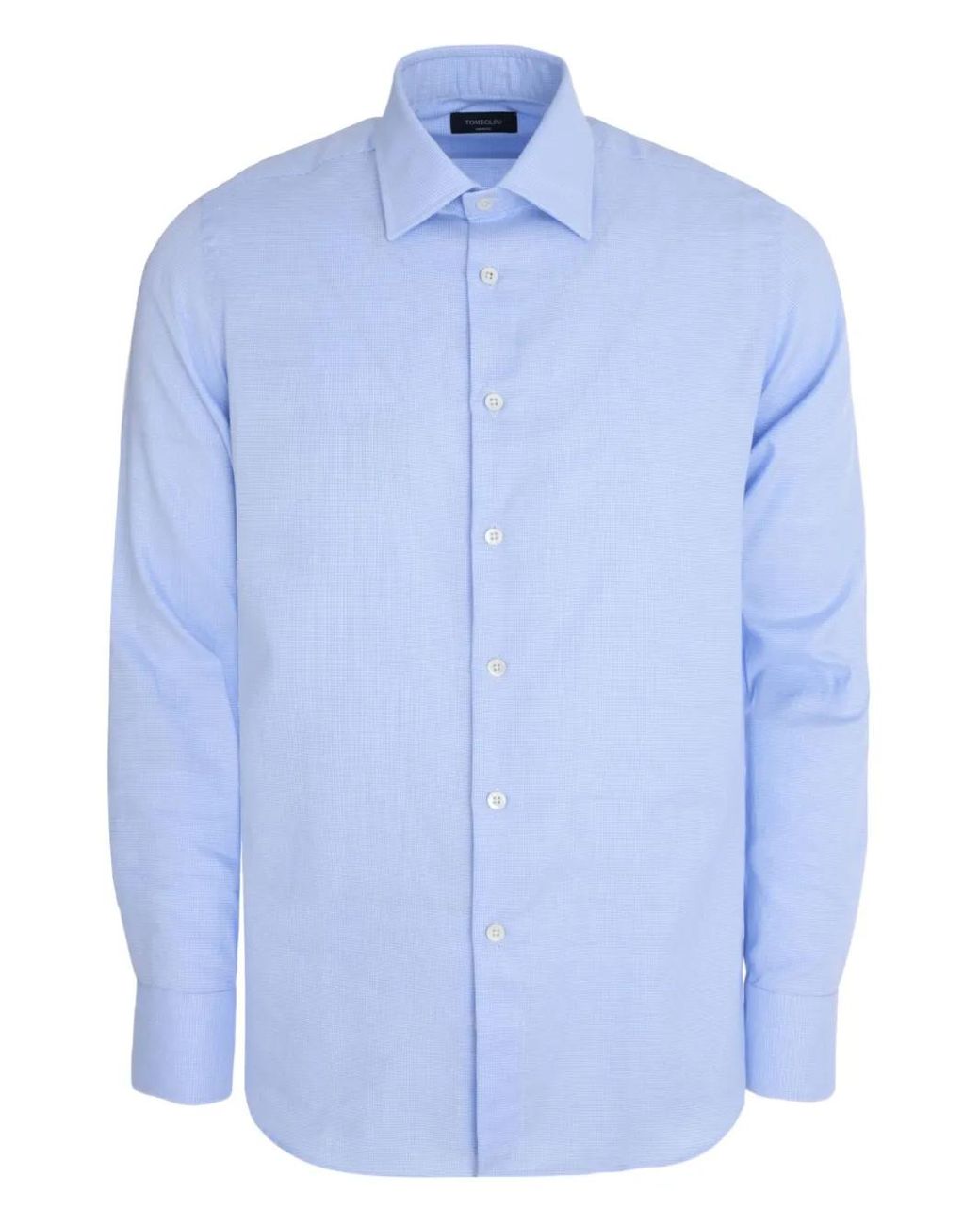 Camisa De Algodón Con Botones Tombolini de hombre de color Blue