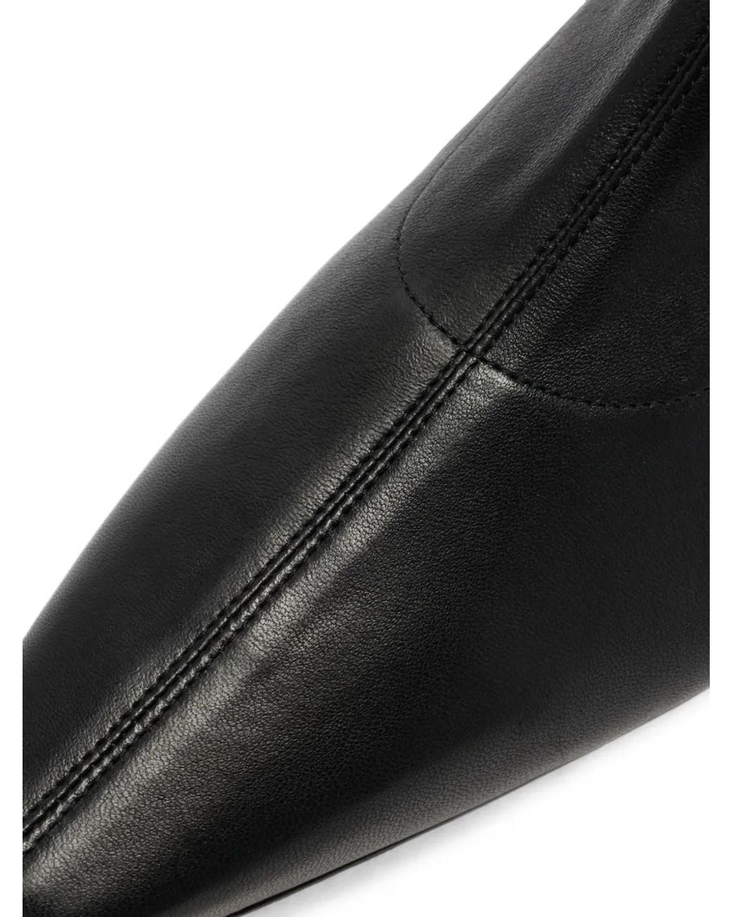 Staud Black Square-Toe Ankle Boots