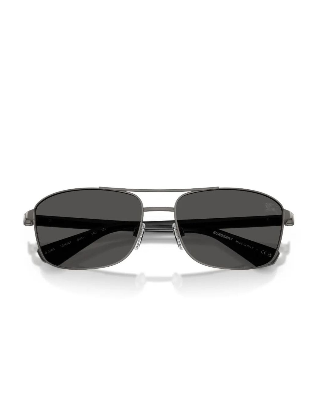 Burberry Gray Rectangle-Frame Sunglasses for men