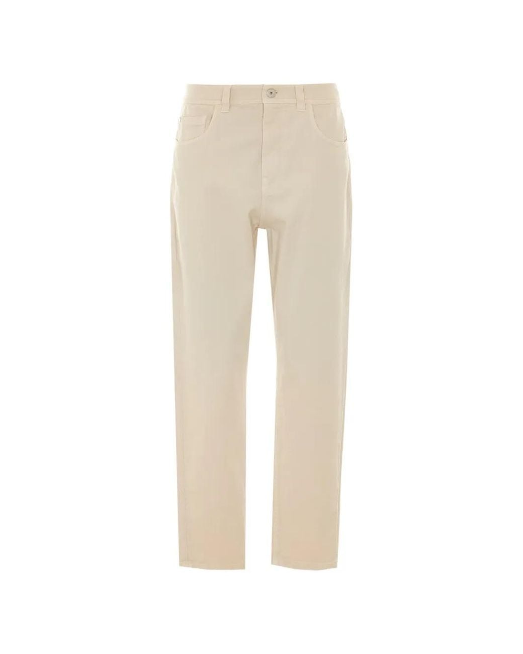 Brunello Cucinelli Natural Jean À Ornements Métalliques