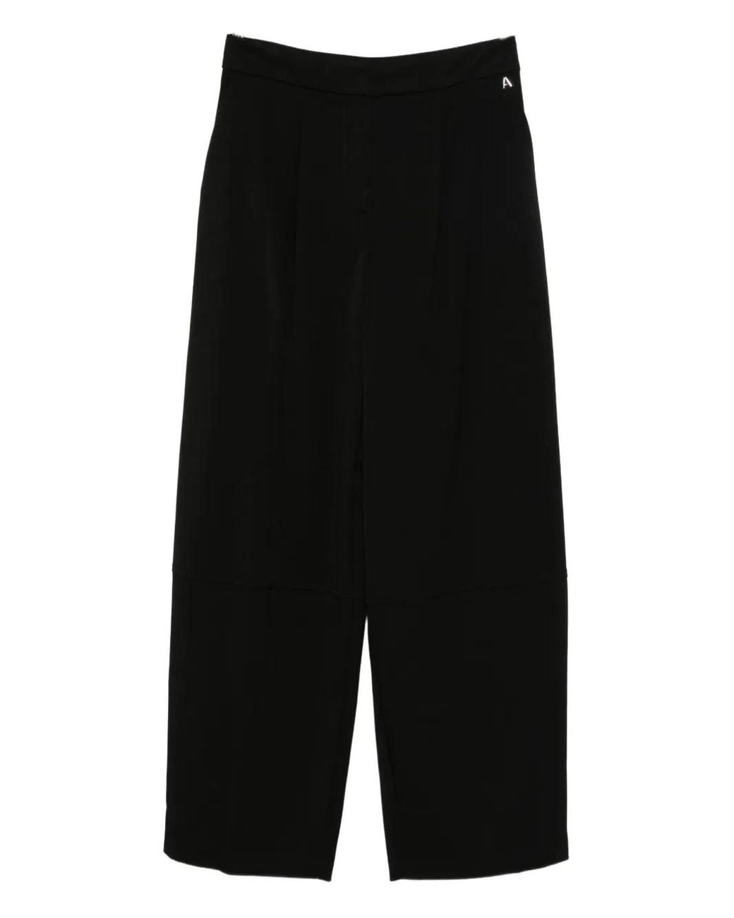 Twinset Black Logo-Plaque Trousers