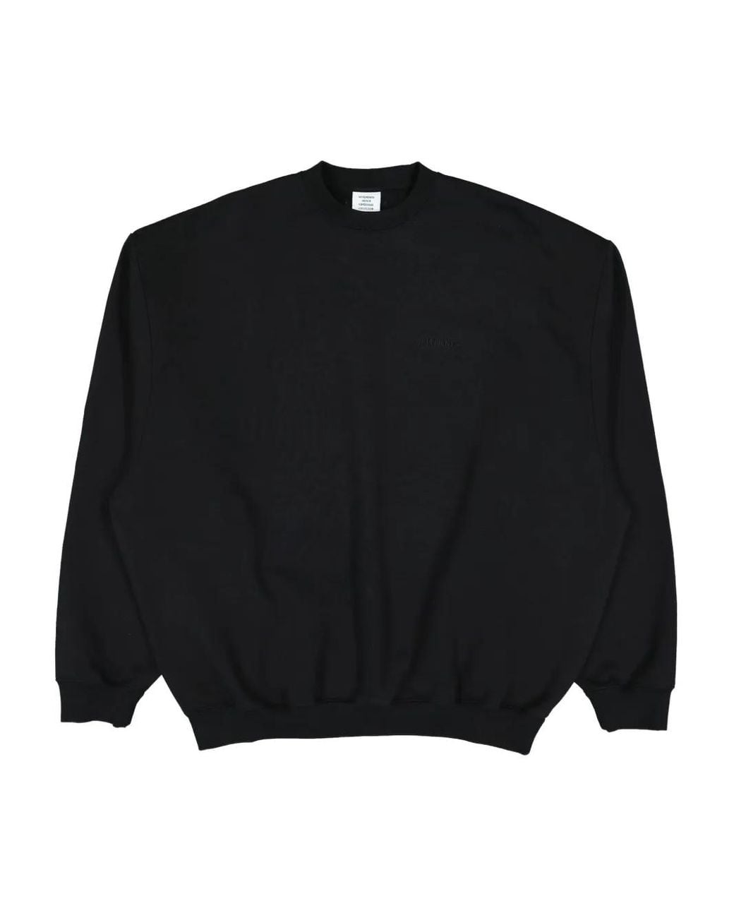 Vetements Black Logo-Embroidered Sweatshirt for men
