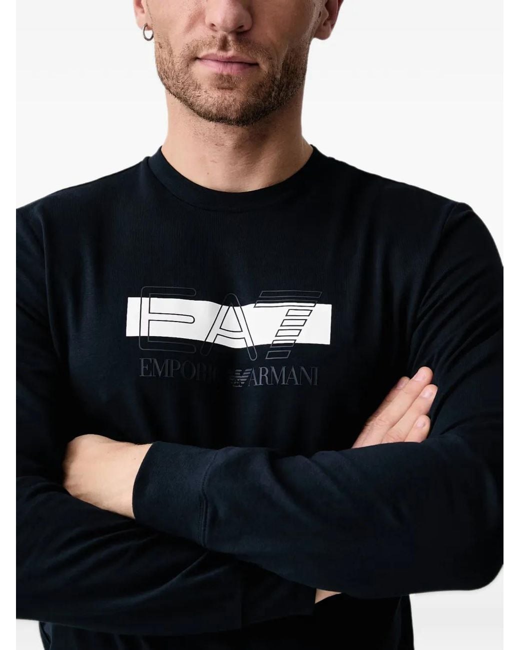 EA7 Blue Logo-Print Tracksuit for men