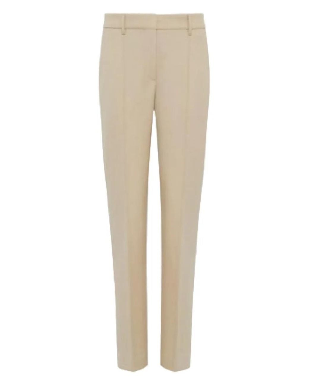 Gabriela Hearst Natural Francisco Front-Pleat Trousers