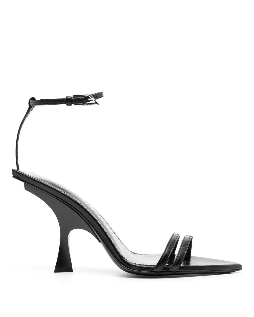 The Attico Black Ester 95Mm Leather Sandals