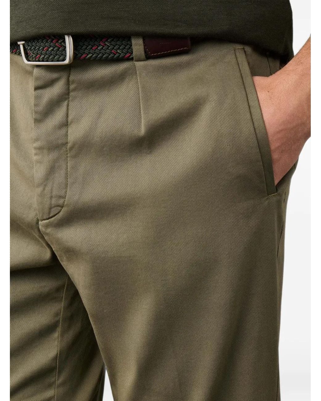Hackett Green Pantalon À Plis Marqués for men