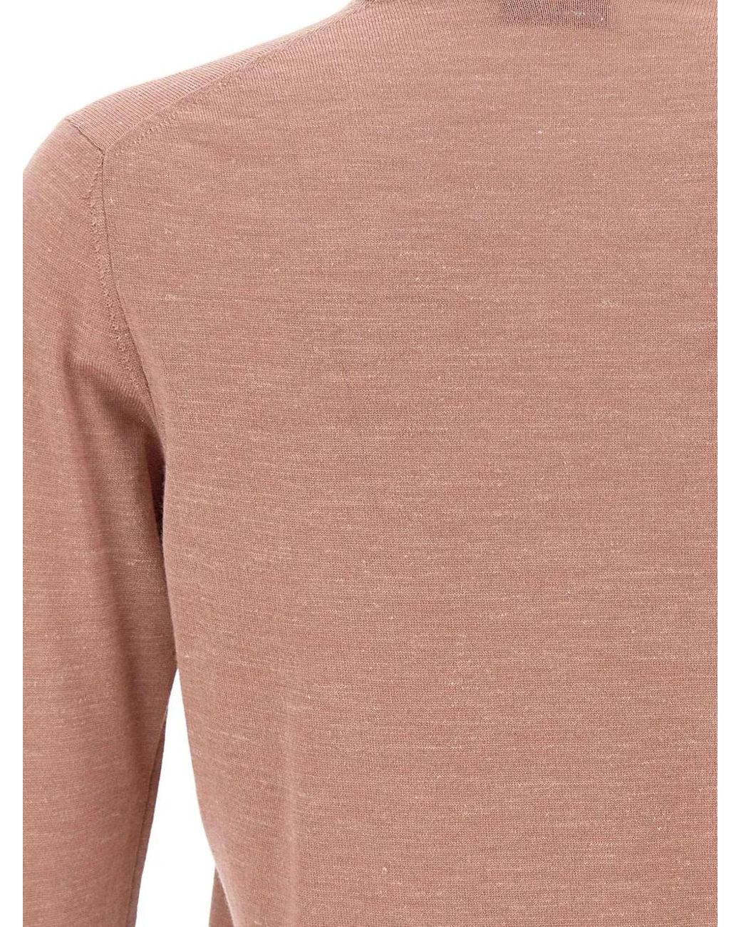 FILIPPO DE LAURENTIIS Pink Long-Sleeve Sweater for men