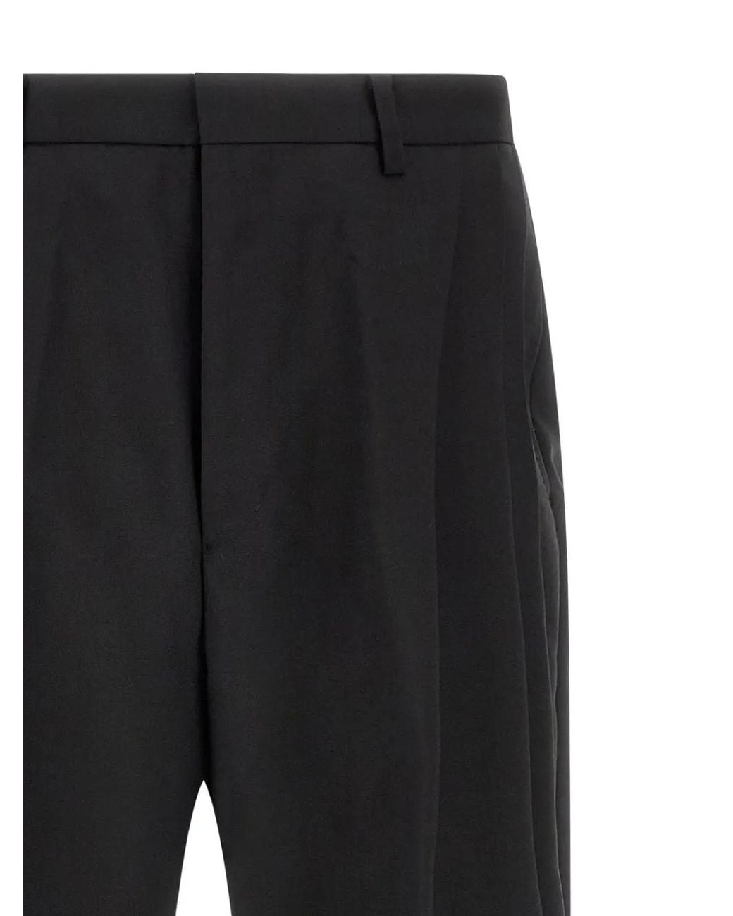 Kiko Kostadinov Black Vaals Pleated Tailored Trousers for men