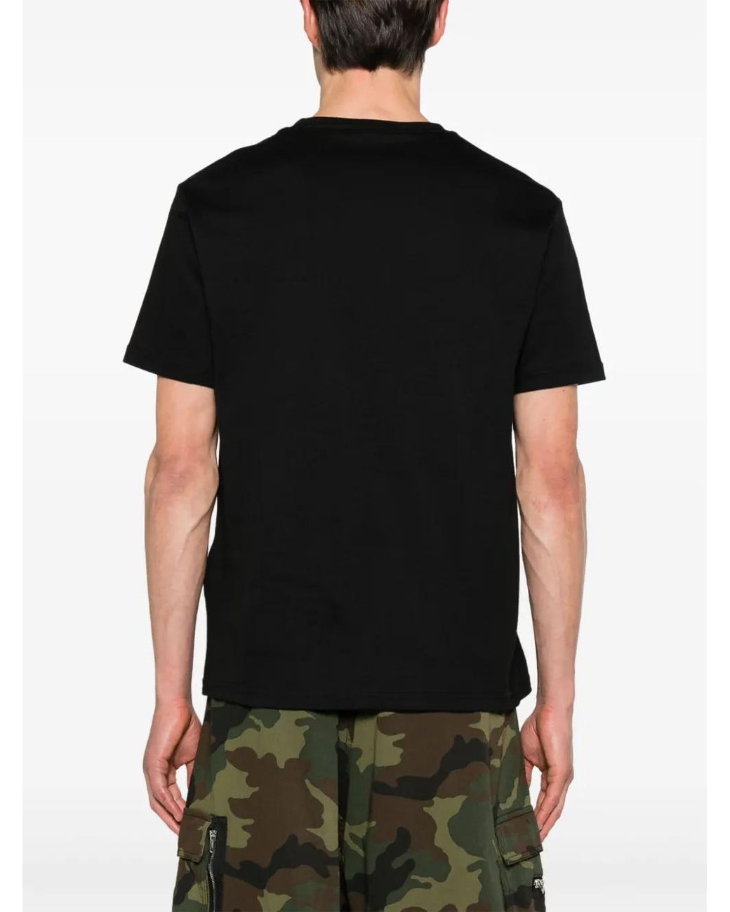 Gcds Black T-Shirt With Print for men