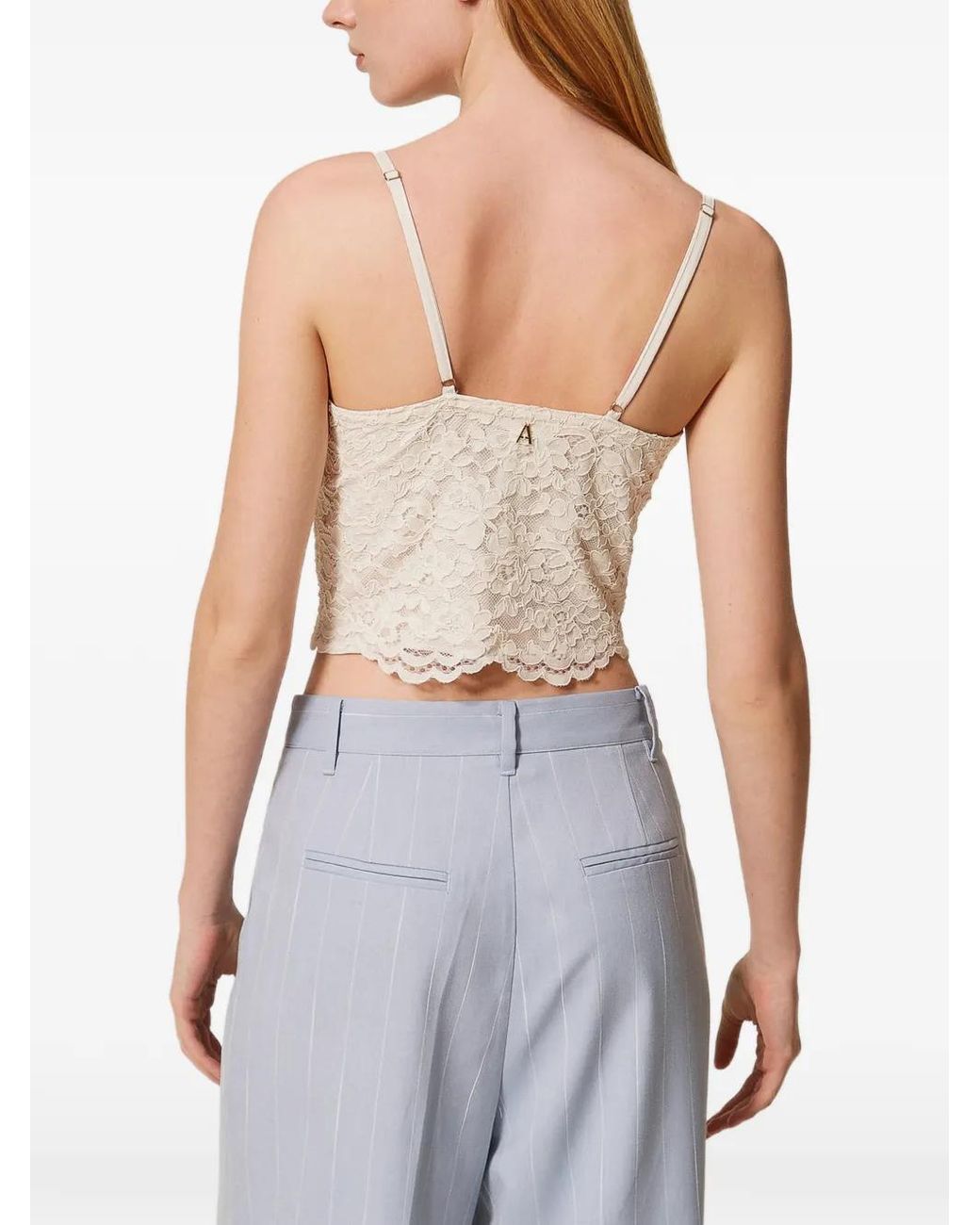 Twinset Blue Pinstripe Bermuda Shorts With Pockets